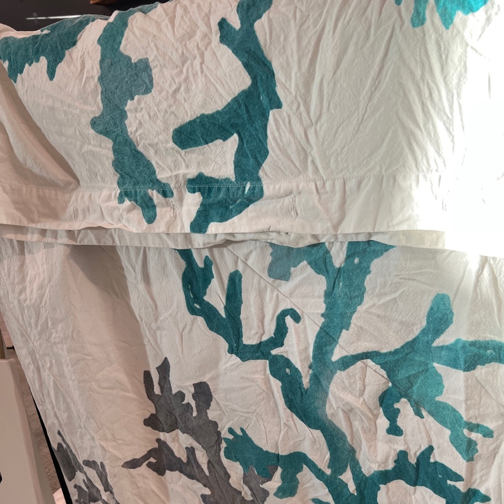 West Elm 100% cotton shower curtain
